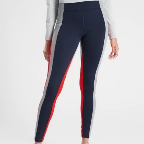 Athleta Crest Colorblock Tights size XXS - Picture 1 of 4